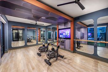 Separate yoga and spin area